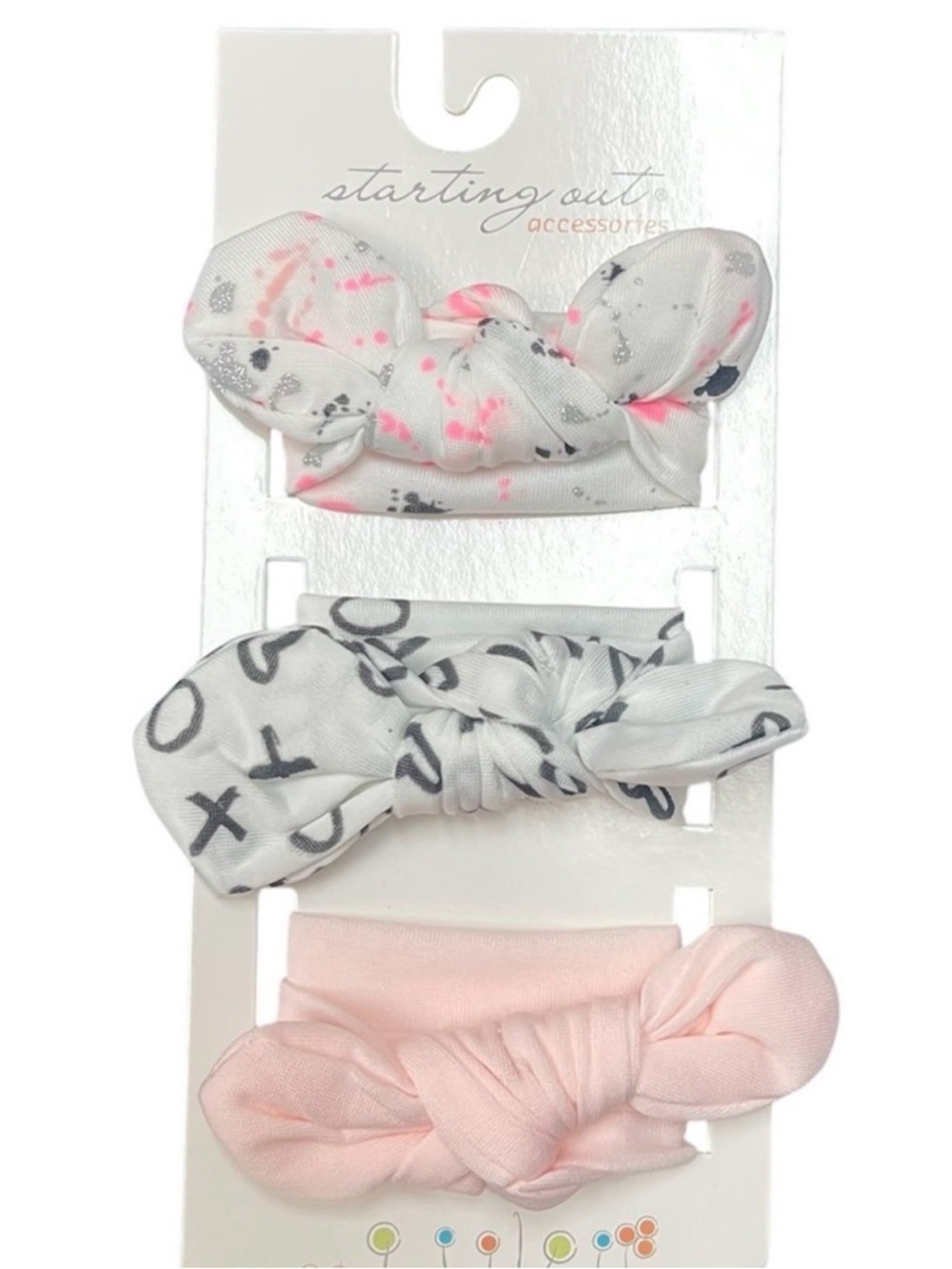 Starting Out Baby Girls’ Headbands Set Pink White